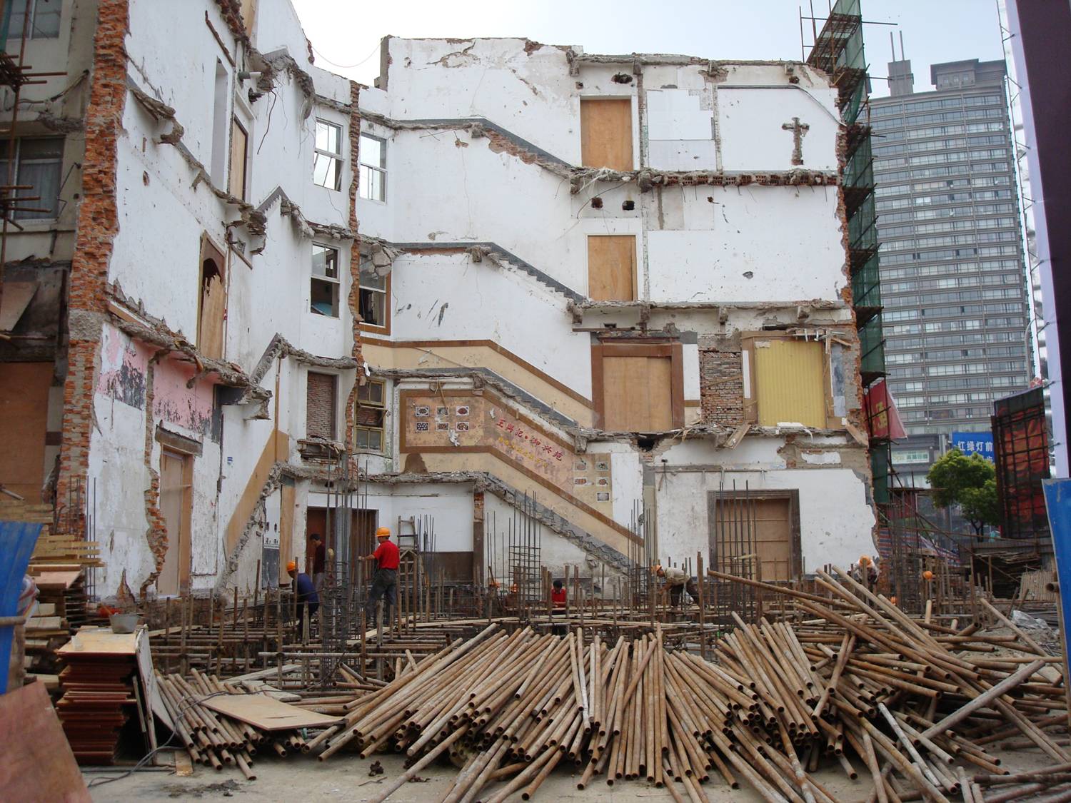building demolitioon Wuxi,  China