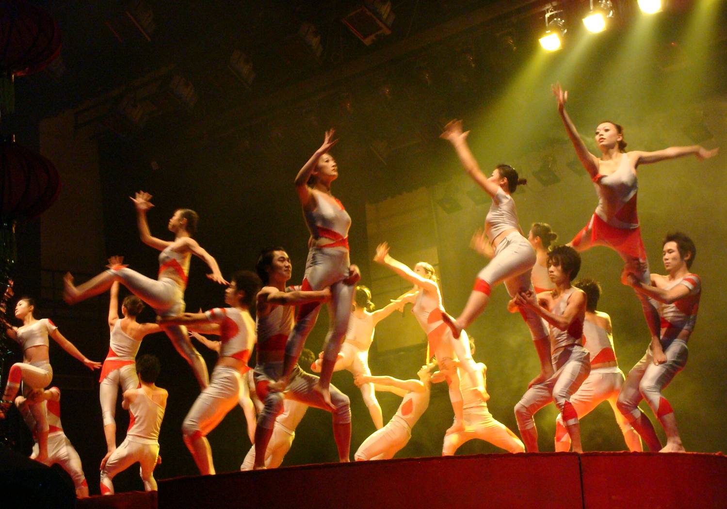 Dancers in performance at Jiangnan University,  Wuxi,  China.