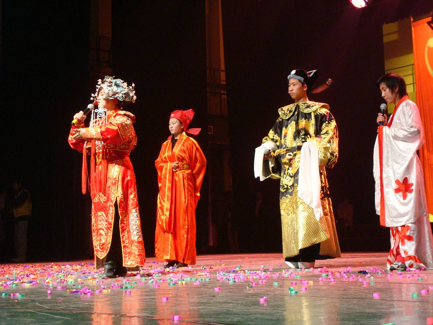 Chinese opera onstage at Jiangnan University