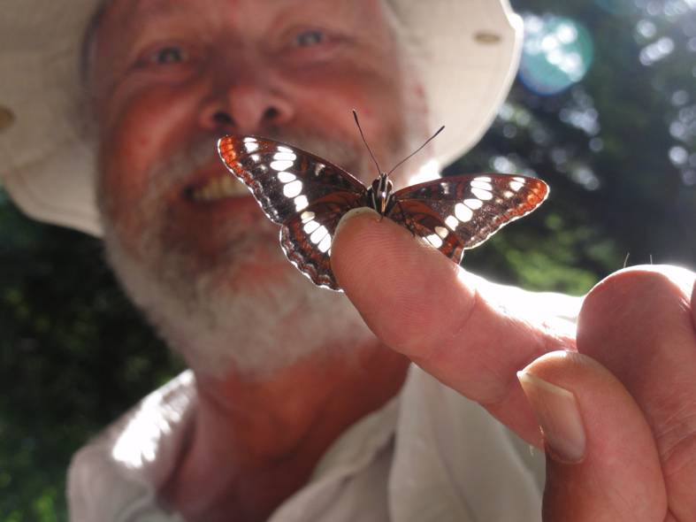 Picture:  A butterfly on my finger makes me feel like I'm in a Disney animation.  Shannon Falls, B.C., Canada