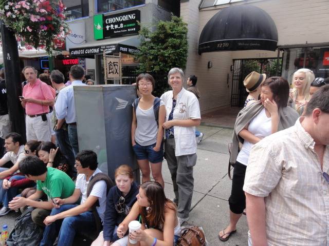 Picture:  Ruth and Panda among spectators at the Pride Parade, Vancouver 2011