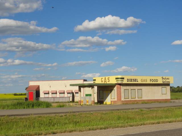 Picture:  The set for the CTV sitcom, "Corner Gas" near Rouleau, Saskatchewan.