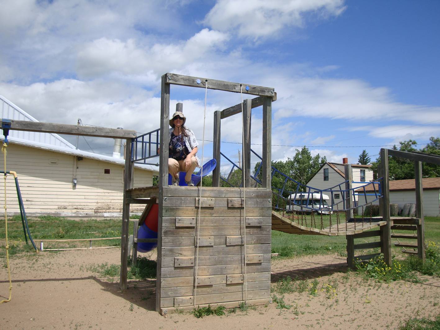 Picture:  Ruth revisits her Katimavik work project in Elrose, Saskatchewan.