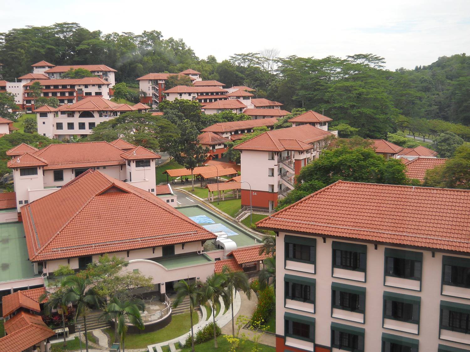 picture:  View from Nanyang University Graduate Hall eighth floor.  Singapore