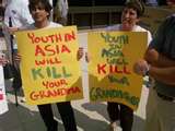 Picture:  Somebody heard "Youth in Asia" when the speaker said "Euthanasia".  Dangers of a limited vocabulary.