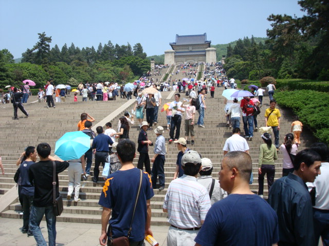 stairs to Dr. Sun Yat-Sen memorial,  Nanjing,  China