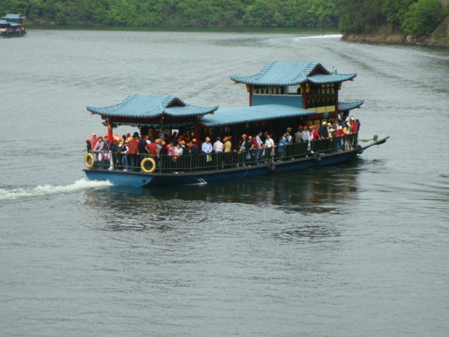 Tour boat Wuxie Scenic Area,  China