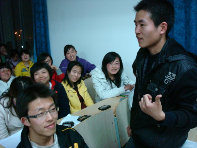 Chinese students at the Special Class for Non-English Majors,  Jiangnan University,  Wuxi,  China