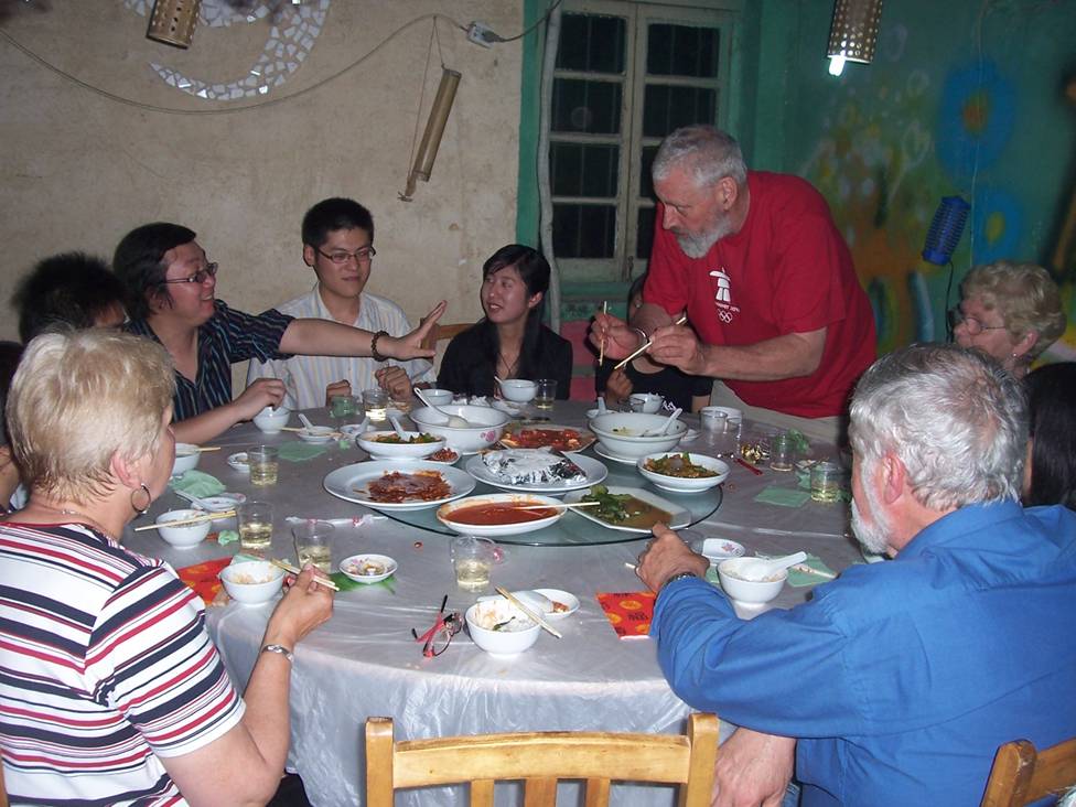 Party at Number 9 Restaurant with visitors from Canada,  Wuxi,  China
